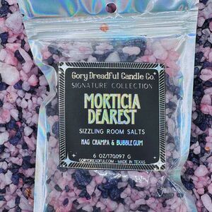 Morticia Dearest Sizzling Room Salt Crystal Potpourri: Nag Champa & Bubblegum